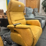 Relaxfauteuil sta op Saskia plus 3 motorig, Steinpol, Leder Evita, dij